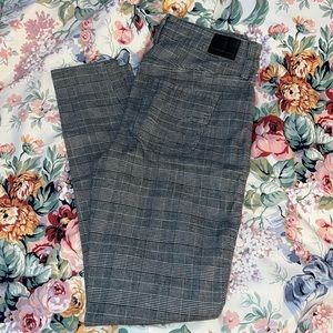 AE Super-Stretch High-Rise Plaid Jeggings
